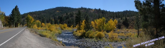 Carson River outside Markleeville on Hwy 4 - Panorama